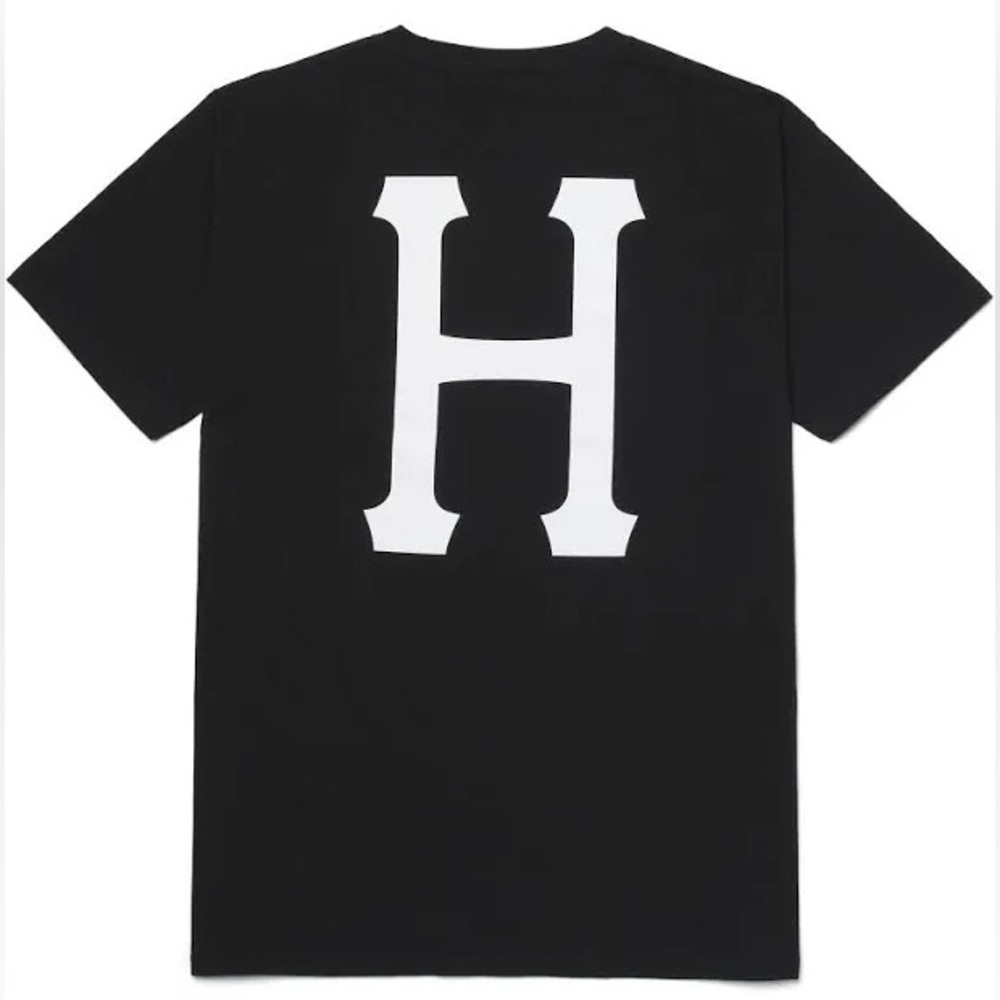 Men’s Huf Essentials Classic H T Shirt in Black Size Medium